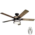 Kichler - LED Dimmable ceiling fan AHRENDALE LED/10W/230V IP44 + remote control