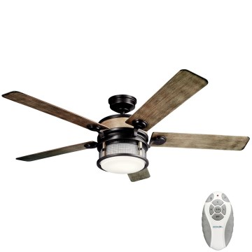 Kichler - LED Dimmable ceiling fan AHRENDALE LED/10W/230V IP44 + remote control