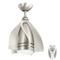 Kichler - LED Dimmable ceiling fan TERNA LED/10W/230V matte chrome/white + remote control