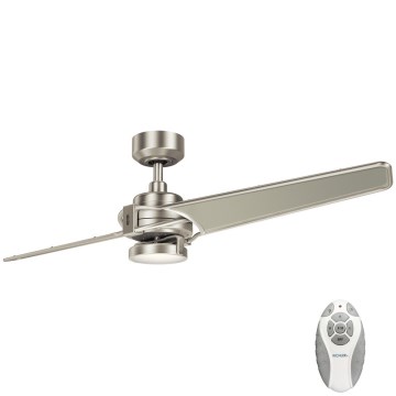 Kichler - LED Dimmable ceiling fan XETY LED/10W/230V  matte chrome/silver + remote control