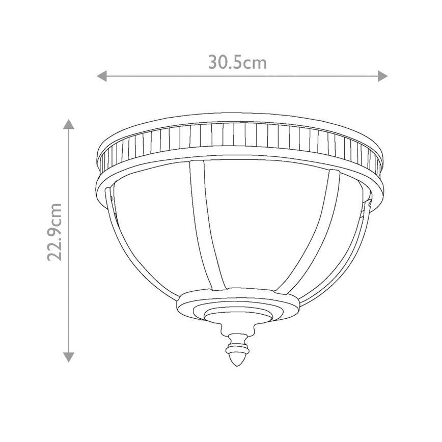 Kichler - Outdoor ceiling light HALLERON 3xE14/40W/230V IP44 anthracite