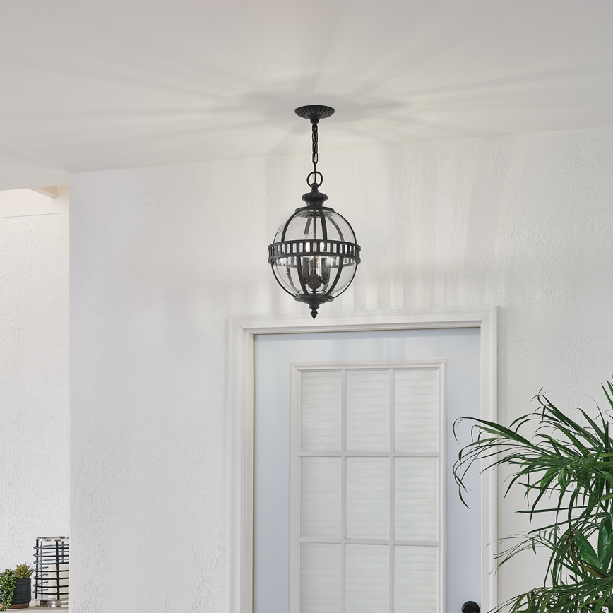 Kichler - Outdoor chandelier on a chain HALLERON 3xE14/60W/230V IP44
