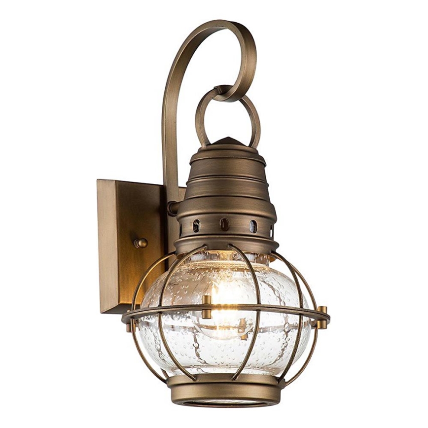 Kichler - Outdoor wall light BRIDGE POINT 1xE27/60W/230V IP44 brass