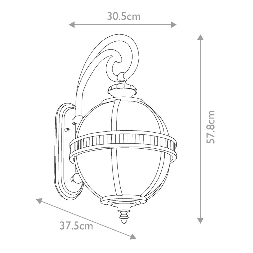 Kichler - Outdoor wall light HALLERON 3xE14/60W/230V IP44