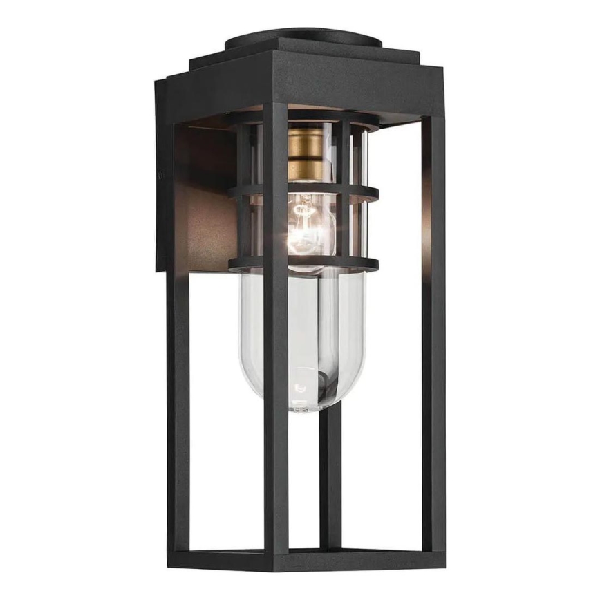 Kichler - Outdoor wall light HONE 1xE27/60W/230V IP44 black