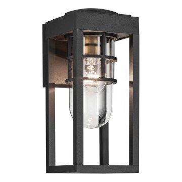Kichler - Outdoor wall light HONE 1xE27/60W/230V IP44 black