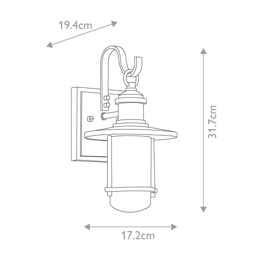 Kichler - Outdoor wall light RIVERWOOD 1xE27/60W/230V IP44 anthracite