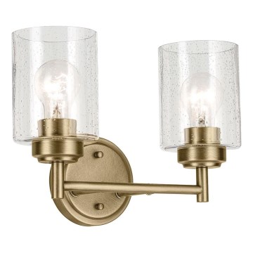 Kichler - Wall lamp WINSLOW 2xE27/60W/230V brass