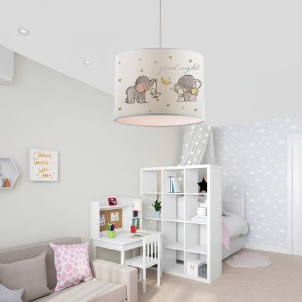 Kids' ceiling light CANDY 1xE27/40W/230V white/beige