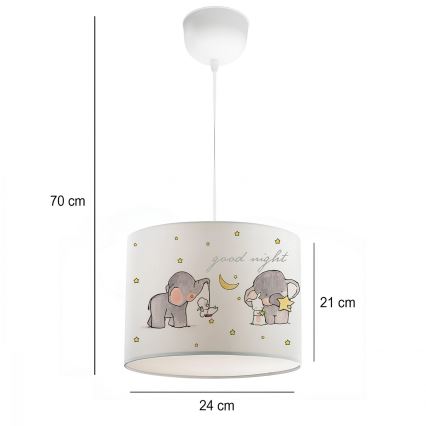 Kids' ceiling light CANDY 1xE27/40W/230V white/beige