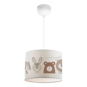Kids' ceiling light CANDY 1xE27/40W/230V white/brown