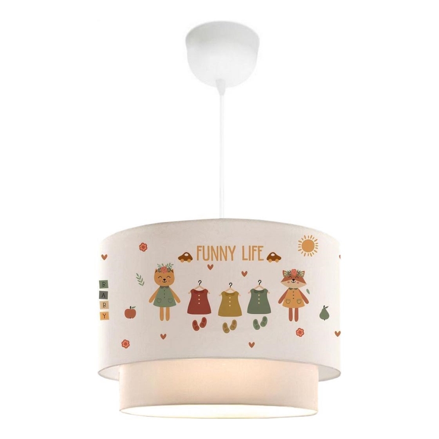 Kids' ceiling light CANDY 1xE27/40W/230V white/multicolored