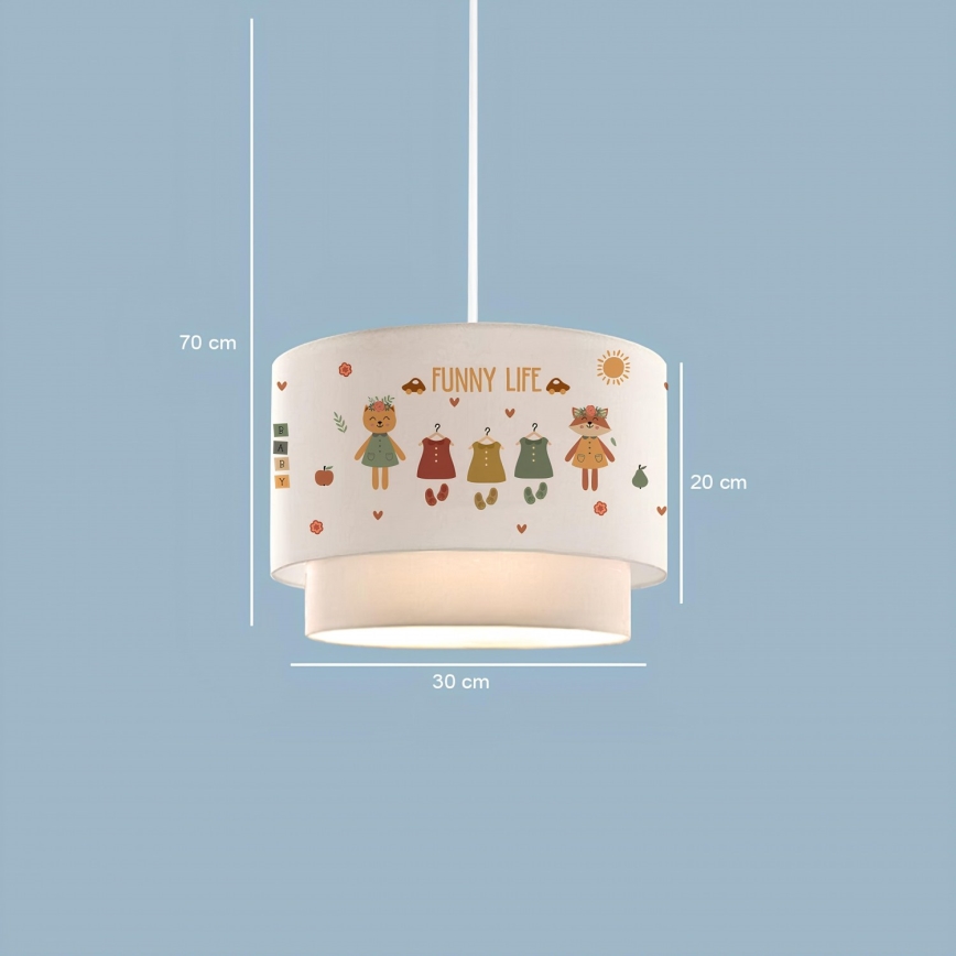 Kids' ceiling light CANDY 1xE27/40W/230V white/multicolored