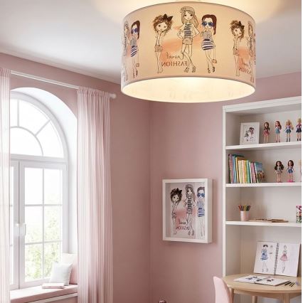 Kids' ceiling light GIRLS VIBES 1xE27/60W/230V Ø 40 cm for girls