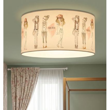 Kids' ceiling light GIRLS VIBES 1xE27/60W/230V Ø 40 cm for girls