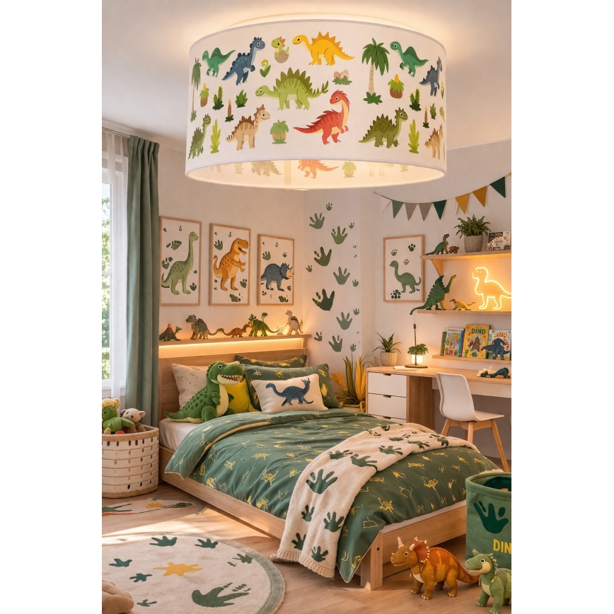 Kids' ceiling light KIDS ROOM 1xE27/60W/230V Ø 40 cm Dinosaur