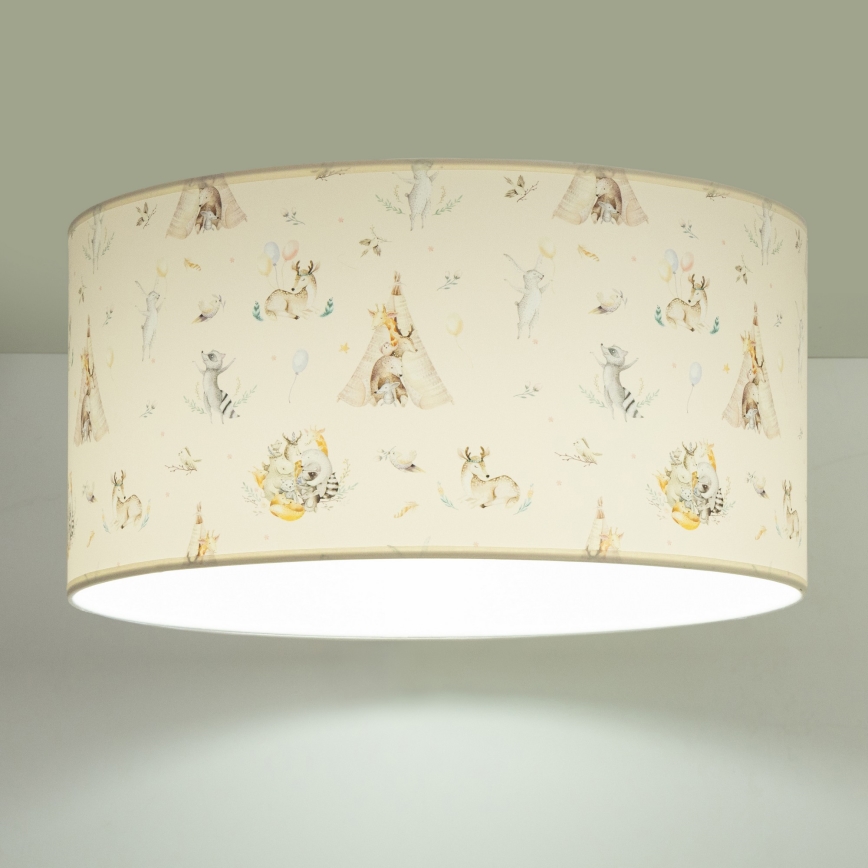 Kids' ceiling light KIDS ROOM 1xE27/60W/230V Ø 40 cm – playful animal motifs