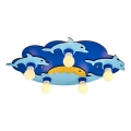 Kids' ceiling light LUCCA 5xE27/24W/230V blue