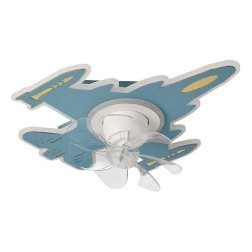 Kids' Dimmable LED Ceiling Light with Fan LED/63W/230V 3000/4000/6000K 68x57 cm Blue + Remote Control