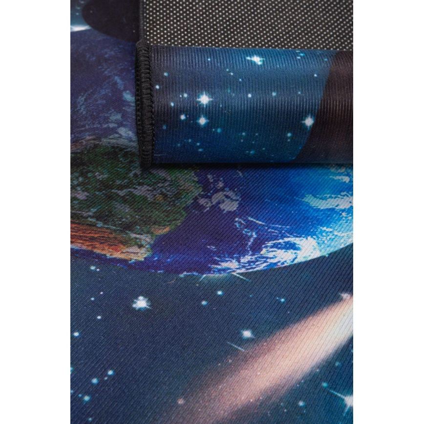 Kids' non-slip 3D printed rug 120 x 160 cm planets/multicolored