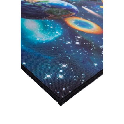 Kids' non-slip 3D printed rug 120 x 160 cm planets/multicolored