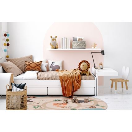 Kids' Non-Slip Rug ARES STREETS 160 cm Beige/Safari