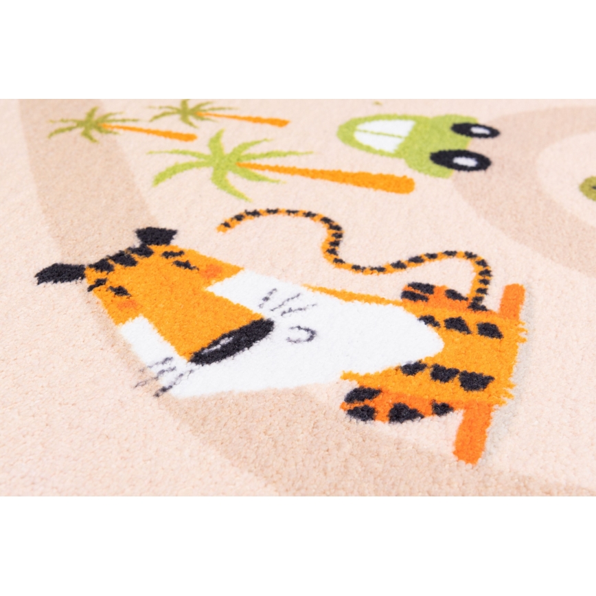 Kids' Non-Slip Rug ARES STREETS 160 cm Beige/Safari