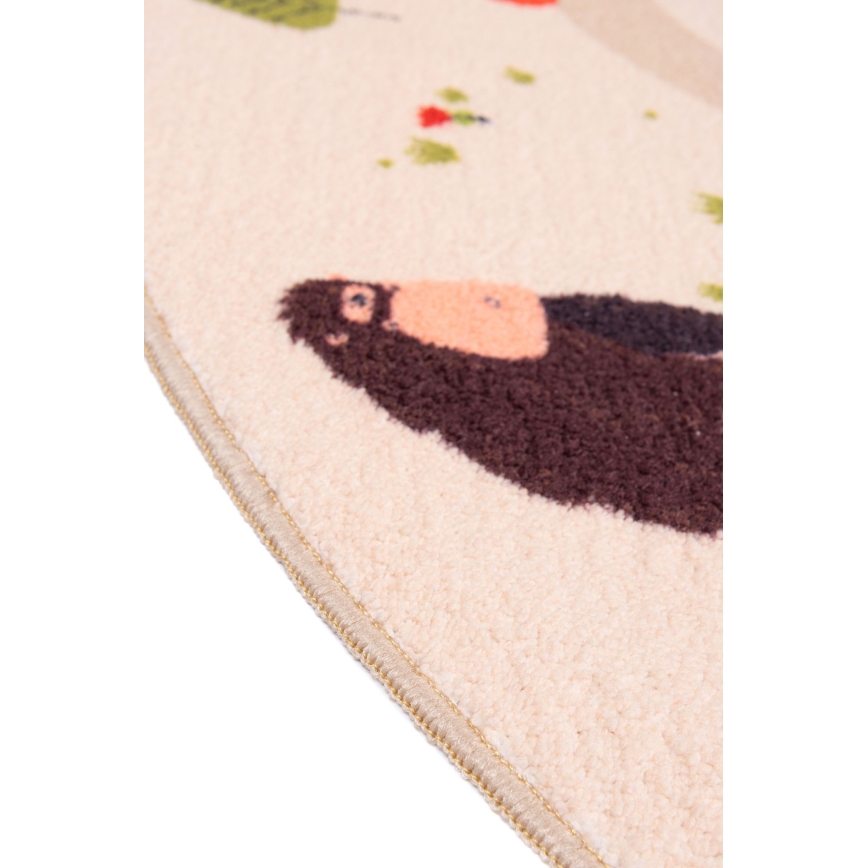 Kids' Non-Slip Rug ARES STREETS 160 cm Beige/Safari