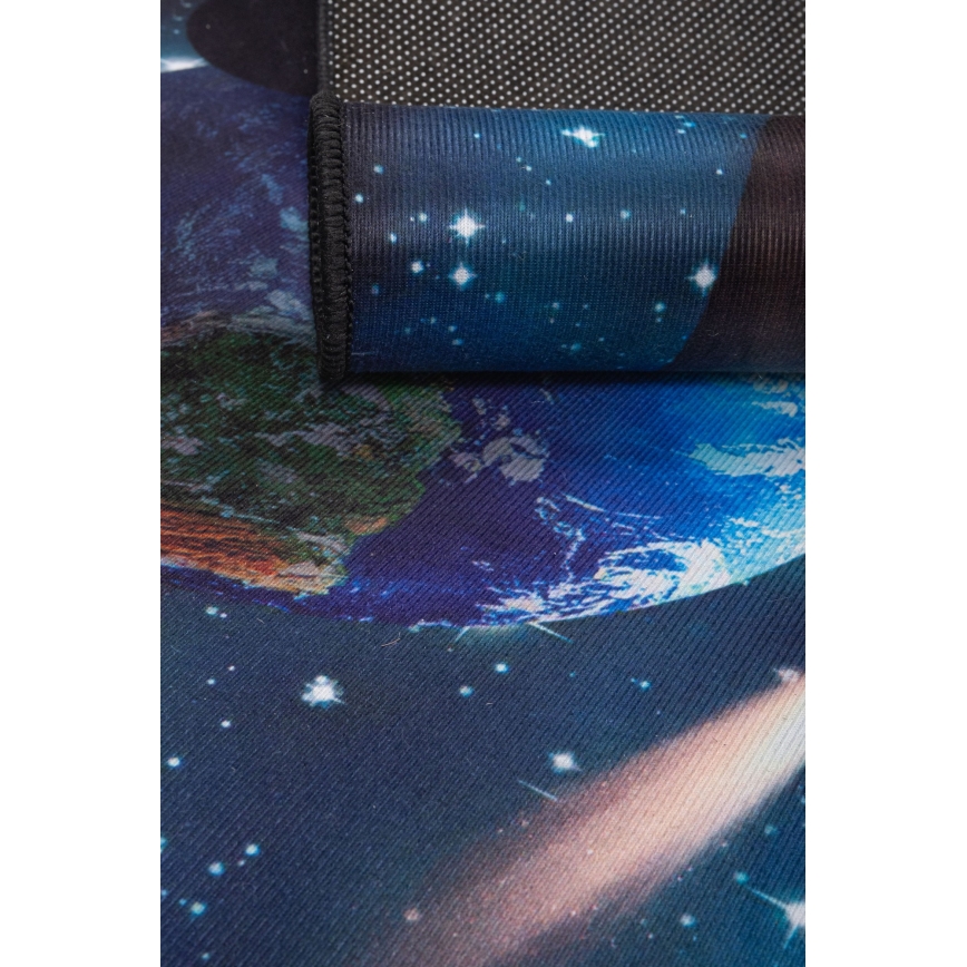 Kids' non-slip rug PRINT 3D 80x150 cm planets/multicolored