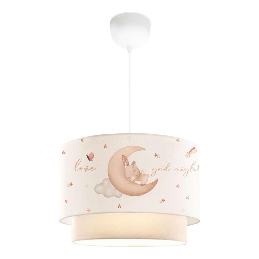 Kids' pendant light CANDY 1xE27/40W/230V white/beige