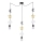 Kids' pendant light on cable TRIO 3xE27/20W/230V grey/yellow/white