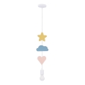 Kids' pendant light on cord TRIO 1xE27/20W/230V yellow/blue/pink