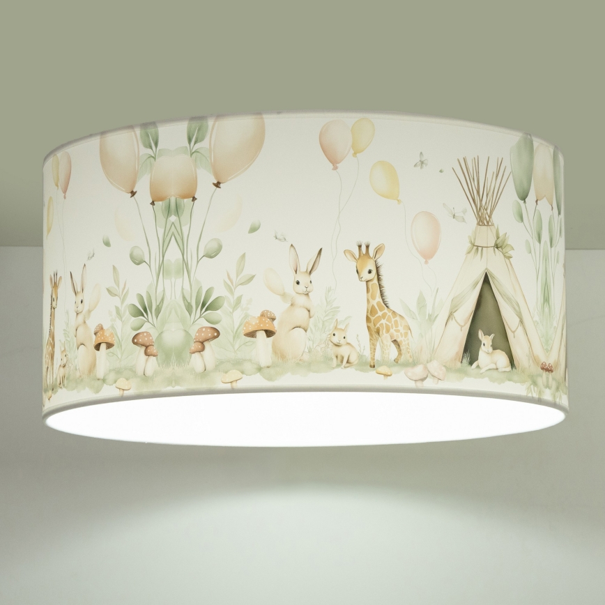 KIDS ROOM children's ceiling light 1xE27/60W/230V, Ø 40 cm – animal motifs