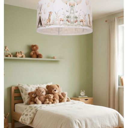 KIDS ROOM children's ceiling light 1xE27/60W/230V, Ø 40 cm – animal motifs