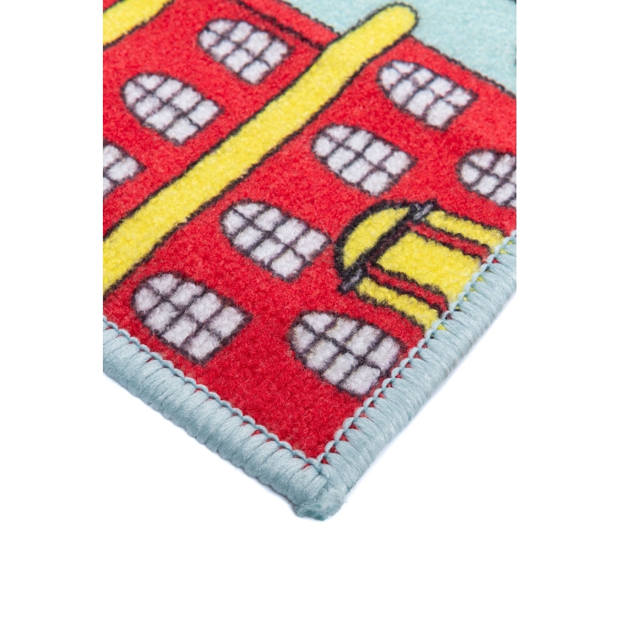 Kids' rug STELLA STREETS 80x100 cm turquoise/city
