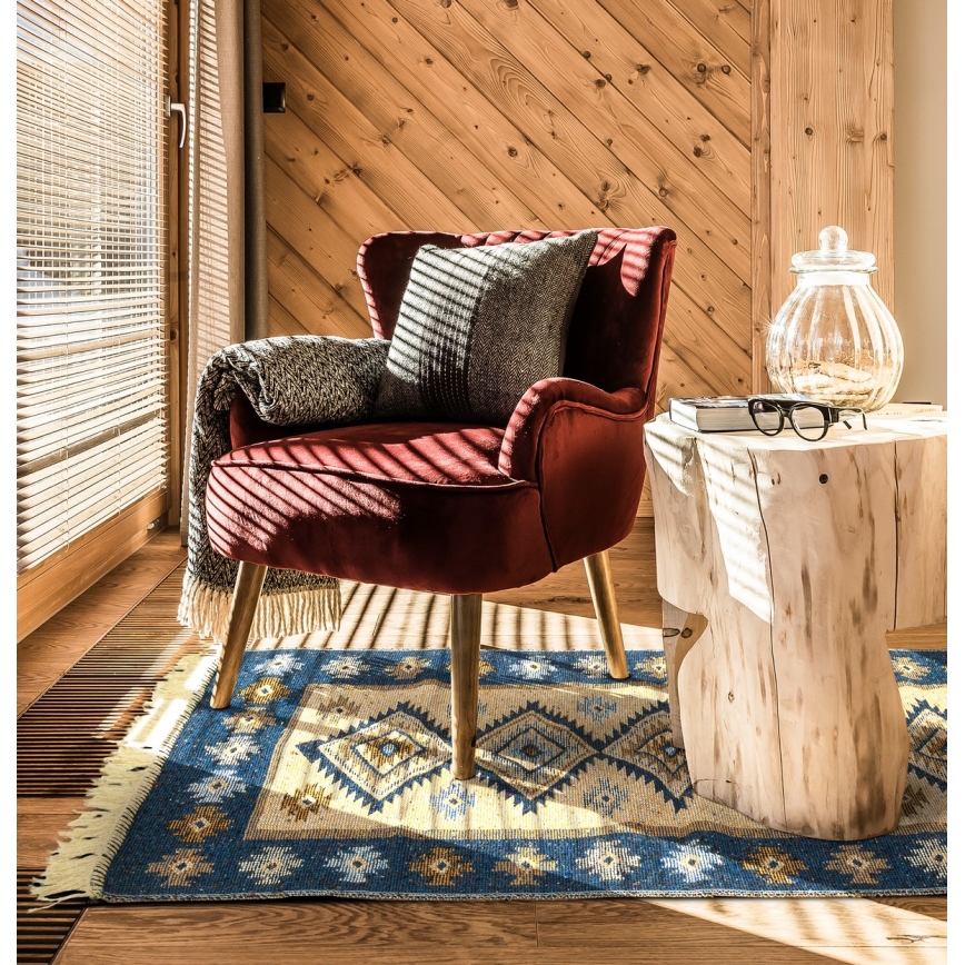 KILIM Oriental Rug 80 x 150 cm, Blue