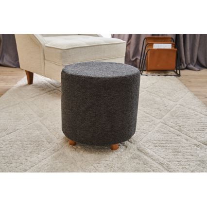 KIMA Ottoman, Ø 40 cm, Anthracite