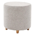 KIMA Ottoman, Ø 40 cm, Cream/Grey