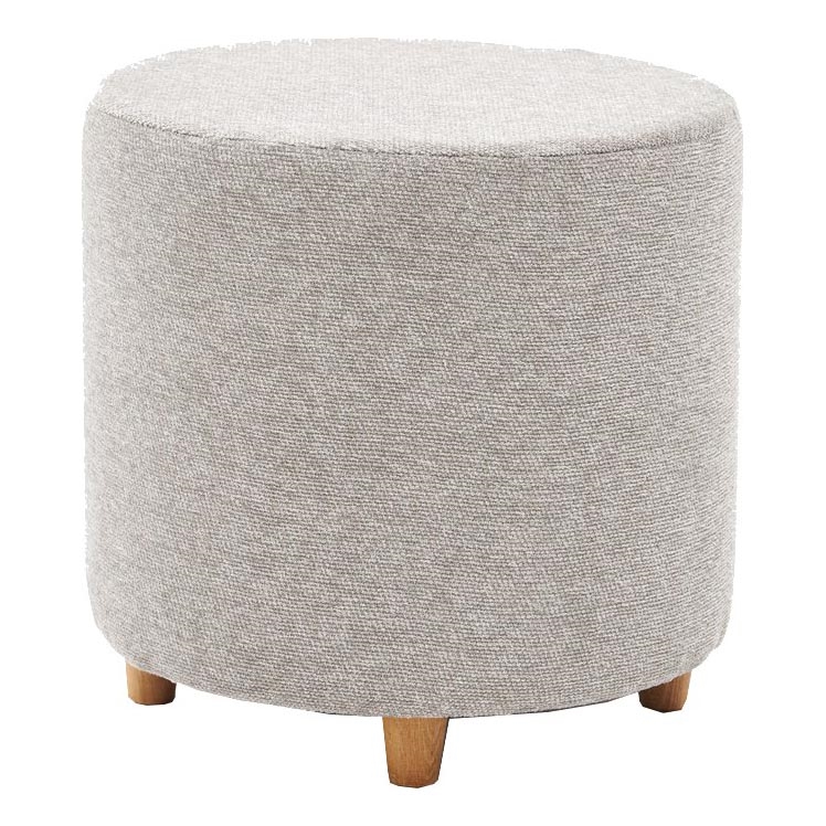 KIMA Ottoman, Ø 40 cm, Cream/Grey