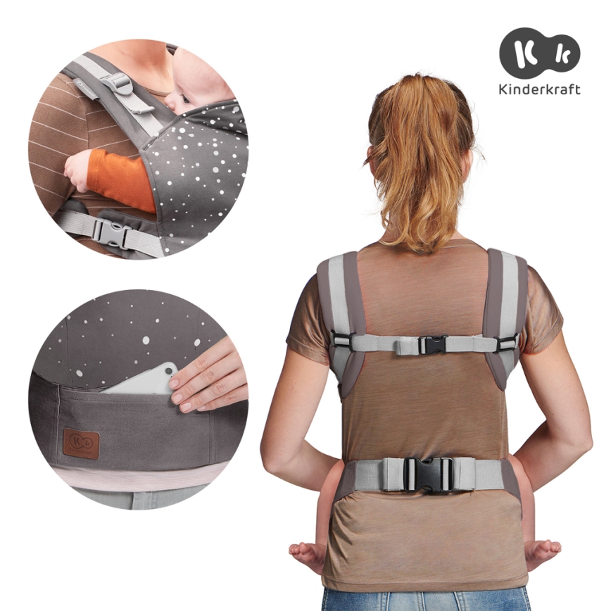 KINDERKRAFT - Baby carrier NINO grey