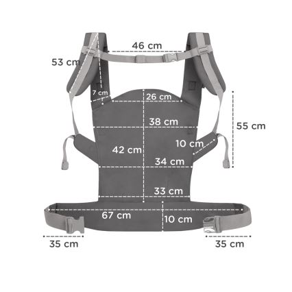 KINDERKRAFT - Baby carrier NINO grey