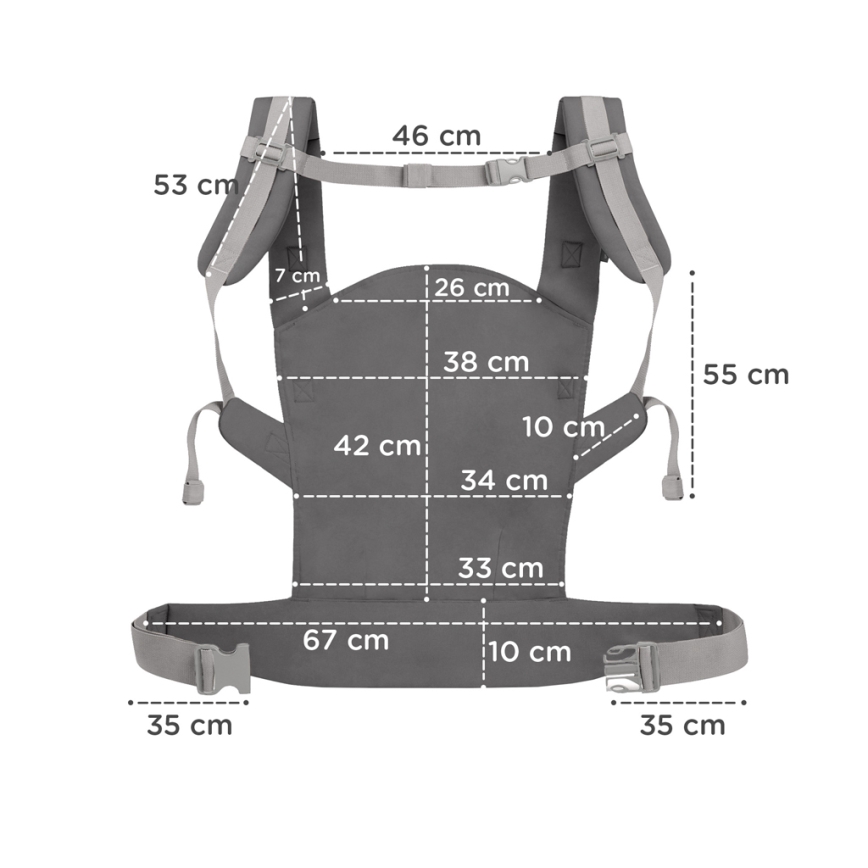 KINDERKRAFT - Baby carrier NINO grey