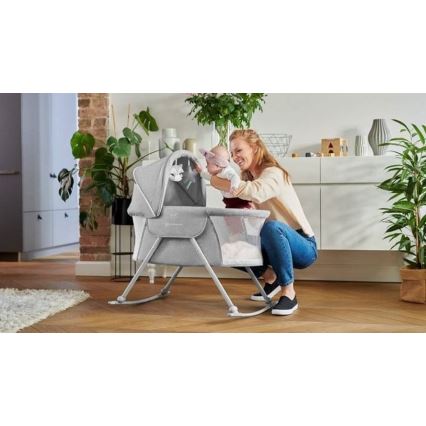 KINDERKRAFT - Baby cot 3in1 LOVI grey