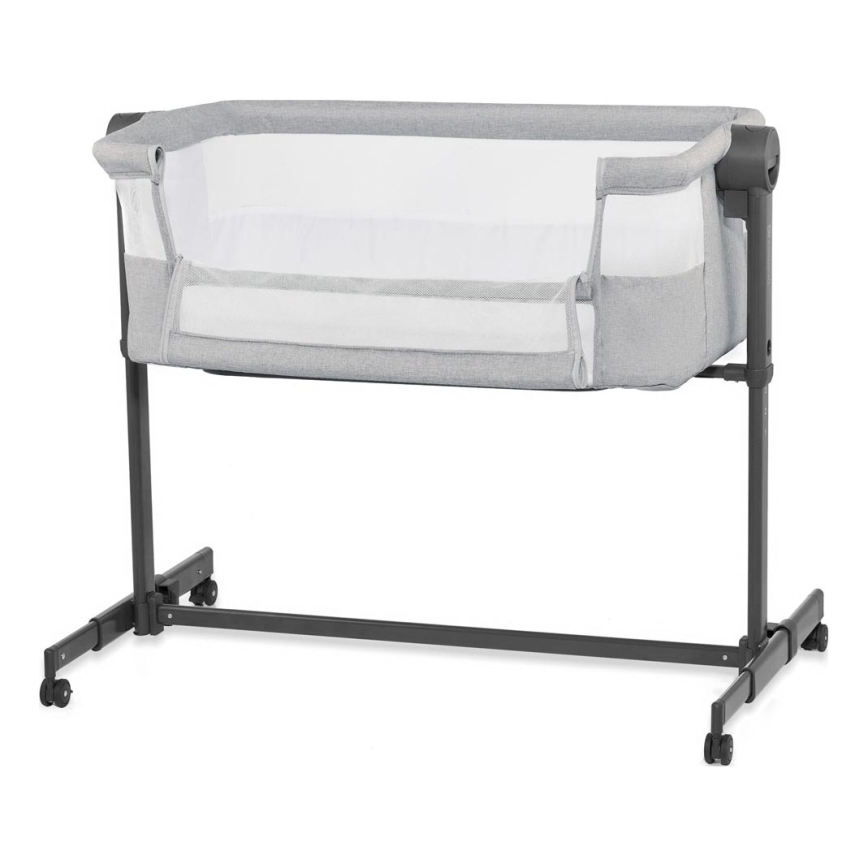 KINDERKRAFT - Baby crib NESTE UP 2 light grey