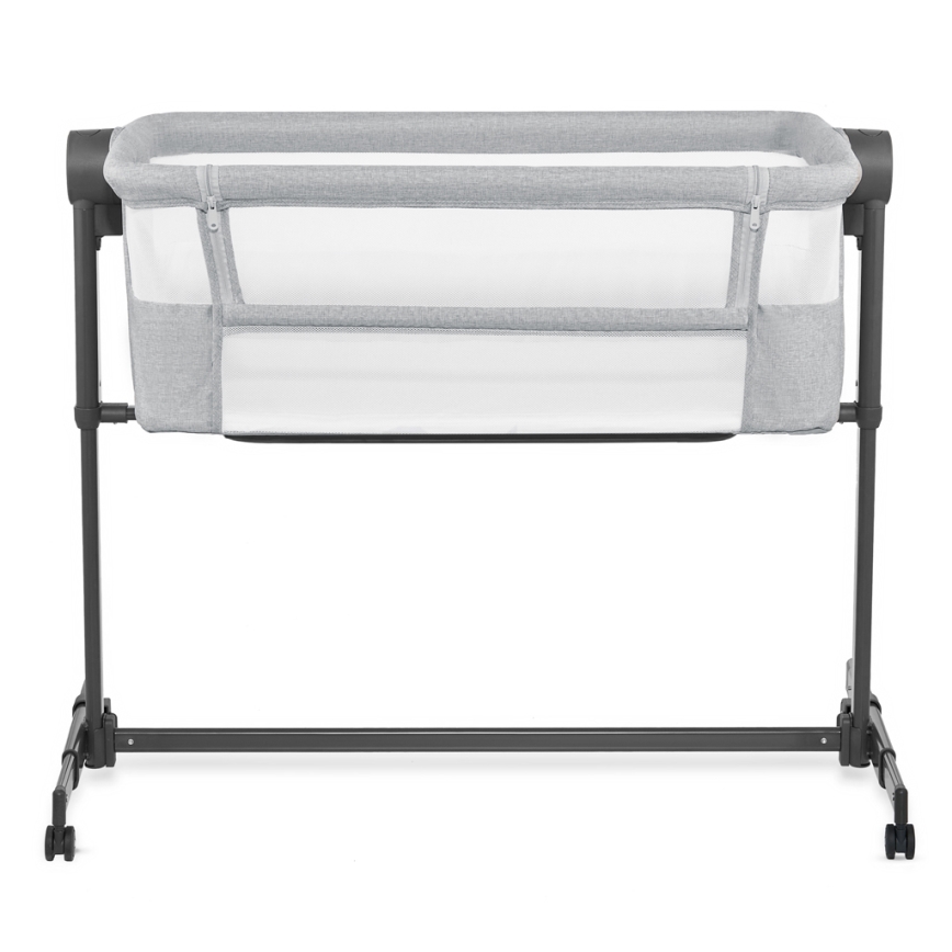 KINDERKRAFT - Baby crib NESTE UP 2 light grey