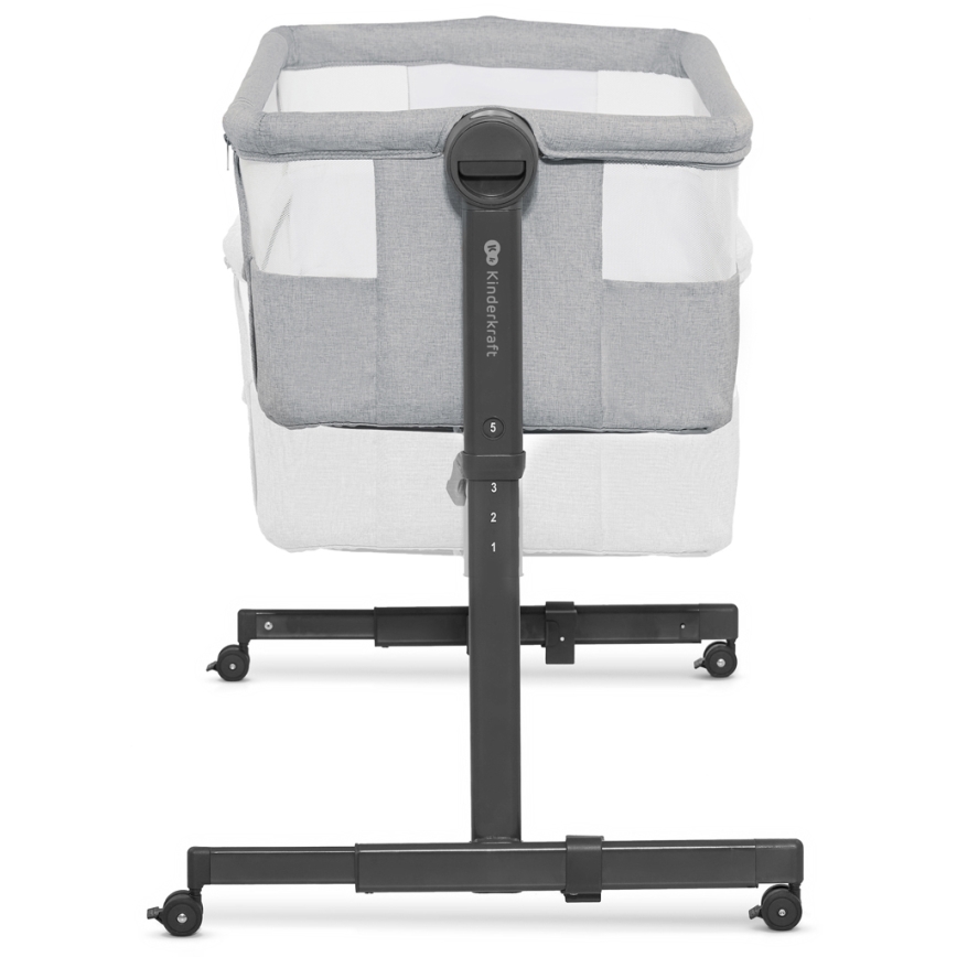 KINDERKRAFT - Baby crib NESTE UP 2 light grey
