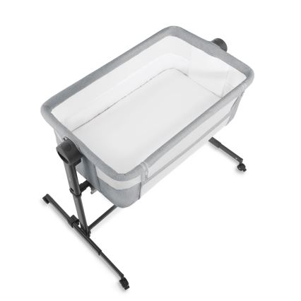 KINDERKRAFT - Baby crib NESTE UP 2 light grey