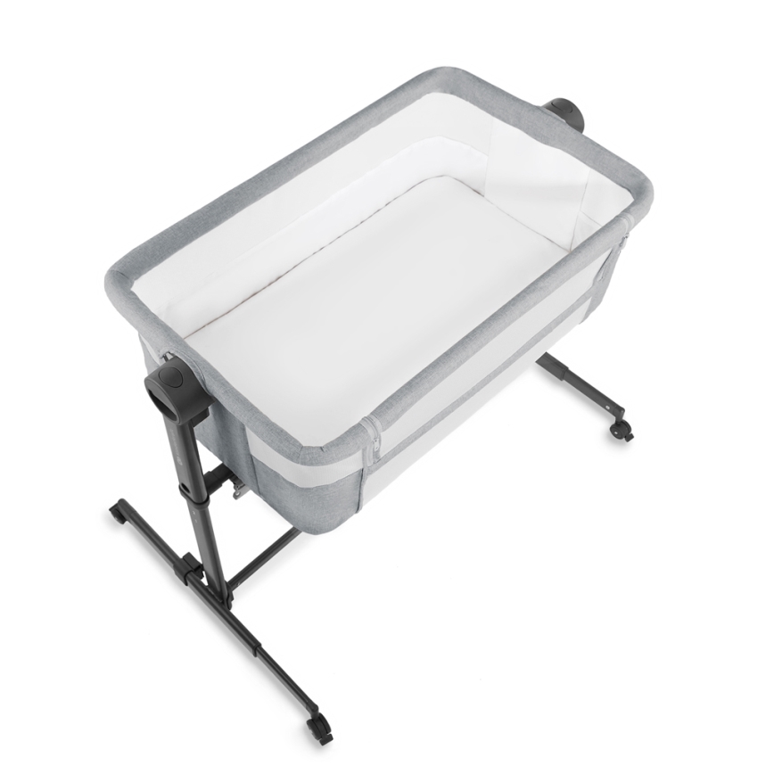 KINDERKRAFT - Baby crib NESTE UP 2 light grey