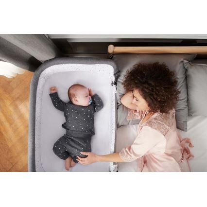 KINDERKRAFT - Baby crib UNO UP dark grey