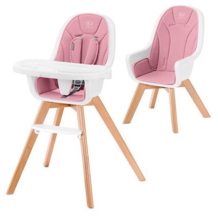 KINDERKRAFT - Baby dining chair 2in1 TIXI pink